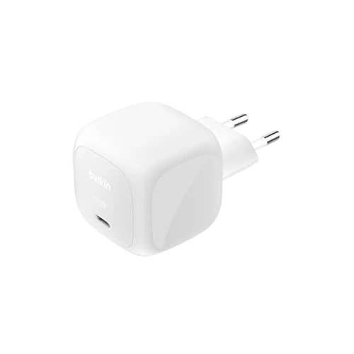 Belkin USB-C Ladegerät, 65 W, Schnellladegerät, USB C Handyladegerät – Kompatibel mit Apple iPhone 17/16/15/14/13, Galaxy S25, Google Pixel 9, MacBook, iPad, AirPods, Chromebook usw. – Weiß