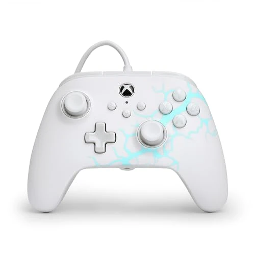 Offerta a tempo: PowerA Advantage Wired Controller for Xbox Series X|S - Arctic Ice, gamepad, wired video game controller, gaming controller, USB-C, Works with Xbox One, Officially Licensed - 0.00% da 57.64 € a 57.64 €