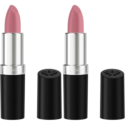 Offerta a tempo: Rimmel Lasting Finish, 077 Brink Of Pink, Rossetto Satinato, Lunga Durata, Finish Satinato, Ricco Colore, Idratante, Formula Vegana, 4g (Confezione da 2) - 63% da 16.84 € a 6.20 €