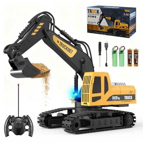 Oferta limitada: Gofady Juguete de excavadora teledirigido para niños a partir de 3 a 12 años, 2,4 GHz excavadora RC coches de juguete con luz y 2 baterías recargables de 39.99 EUR a 19.99 EUR (ahorro 50%)
