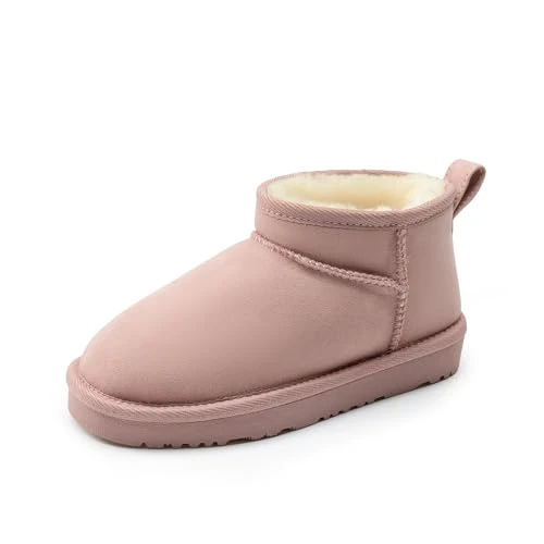 DREAM PAIRS mädchen Stiefeletten Kinder Winterstiefel wasserfest warme Schneestiefel Classic Snow Boots FuzzyClassic Winterschuhe,Size 37.5,Rosa,KKUMAB2502