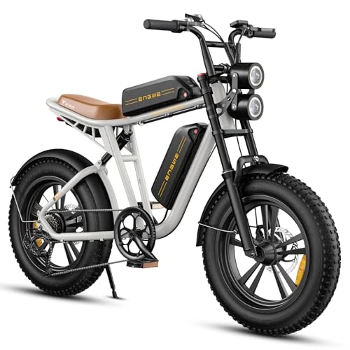Offerta a tempo: ENGWE M20 Bici Elettrica Per Adulti, Batteria Rimovibile Da 48V 26AH/13AH, Bicicletta Elettrica Fuoristrada, Pneumatici Larghi Da 20" * 4.0", Fino a 150KM Doppia Sospensione (Doppia batteria, Bianco) - 0.00% da 1299.00 € a 1299.00 €