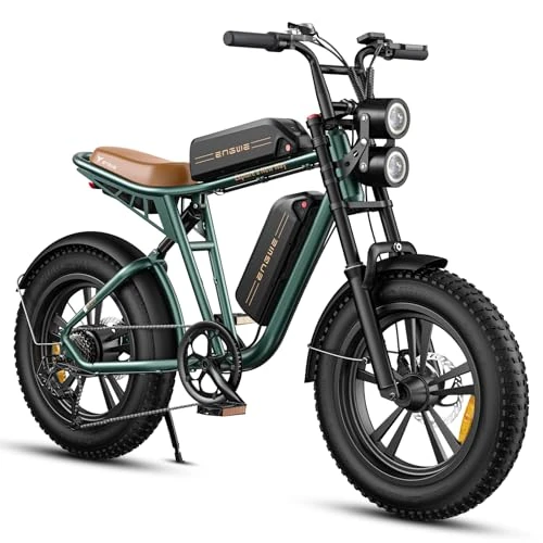 Zeitlich begrenztes Angebot: ENGWE M20 Elektrofahrrad für Erwachsene, austauschbarer Akku (48 V, 26 Ah/13 Ah), Offroad-Elektrofahrrad, breite Reifen (20„ × 4,0“), Reichweite bis zu 150 km, Doppel-Federung (Grün, Zwei Akkus) von 1299.00 € auf 1299.00 € (0.