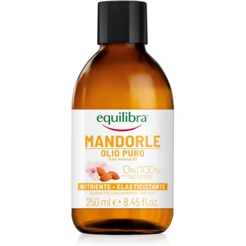 Offerta a tempo: Equilibra, Olio di Mandorle Puro, Olio di Mandorle Dolci, Protettivo, Nutriente ed Elasticizzante, Aiuta a Prevenire le Smagliature in Gravidanza o Durante una Dieta Ipocalorica, 250 ml - 33% da 6.90 € a 4.62 €