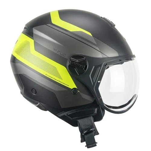 Oferta limitada: CGM Casco Abierto 167K FLO City Negro Amarillo neón Mate Moldeado, XXS de 49.01 € a 49.01 € (ahorro 0.00%)