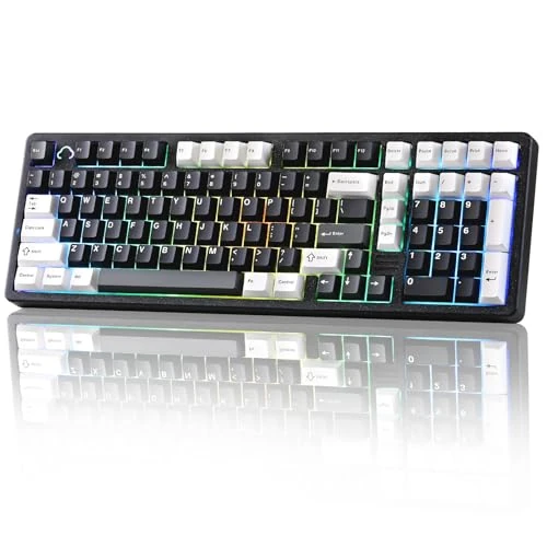 Offerta a tempo: YUNZII AL98 Alluminio Tastiera Meccanica Gaming Wireless (Nero, Milk V2) - 20% da 123.99 € a 99.19 €