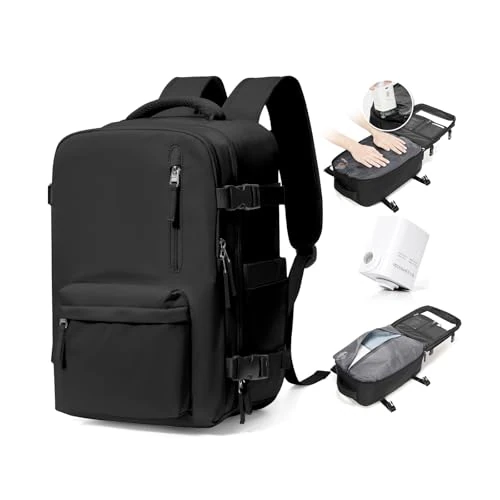 Oferta limitada: BJLFS Mochila al Vacio con Bomba Equipaje de Mano 40x30x20 Ryanair Wizzair Vueling Mochila Viaje Cabina Avion 40x30x20 Impermeable Bolsa de Viaje Mujer Mochila de Computadora Portátil Negro de 56.99 € a 56.99 € (ahorro 0.00%)