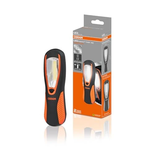 Offerta a tempo: OSRAM LEDinspect TASK 180 ESSENTIAL, lampada di ispezione a LED da 180 lm, gancio di sospensione a 360° - 12% da 7.17 € a 6.29 €
