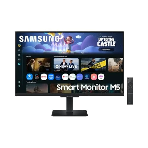 Offerta a tempo: Samsung Smart Monitor M5 (S27FM502EU), Flat 27'', 1920 x 1080 (FHD), Smart Hub con AI, Office 365, Gaming Hub, Speaker integrati, Telecomando, WiFi, HDMI, USB - 6% da 159.99 € a 149.90 €
