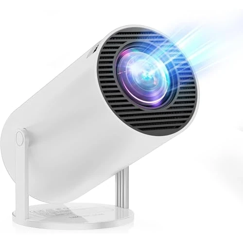 [Built-in Apps & Android 11.0] Mini Projector Portable 20000 Lux Projector 4K Supported 180° Rotation & Auto Keystone, Outdoor Compatible with TV Stick/Windows/iOS/Android/HDMI/USB (1080P-3)