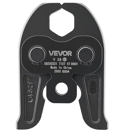 Zeitlich begrenztes Angebot: VEVOR V28 Pressbacke, 28 mm Pressbacke für V-förmige Edelstahlrohre, Crimpbacken aus Stahl, kompatibel mit Standard-Presswerkzeugen, Heizungs-, Lüftungs- und Klimasysteme, Gasleitungen von 59.90 € auf 59.90 € (0.00% Rabatt)