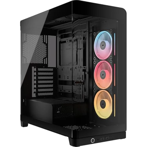 Offerta a tempo: CORSAIR FRAME 4500X LX-R RGB LINK Case Mid-Tower per PC con Vetro Panoramico – Sistema di Montaggio InfiniRail, Anti-Sag della GPU, Include 3 Ventole LX120R RGB LINK – Nero - 52% da 249.90 € a 119.99 €