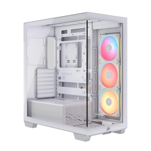 Offerta a tempo: CORSAIR 3500X LX-R RGB iCUE LINK Case PC Mid-Tower Panoramico – 3 Ventole LX120-R RGB Preinstallate, Include Hub di Sistema iCUE LINK, Fino a 10 Ventole da 120mm – Bianco - 54% da 194.90 € a 89.99 €
