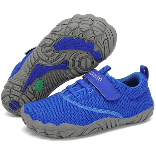 Offerta a tempo: SAGUARO Scarpe Barfoot Bambini Scarpe Minimaliste Ragazzi Ragazze Calzature a Piedi Nudi Comodo e Antiscivolo Scarpette Trail Running, Blu, 27 EU - 20% da 45.64 € a 36.51 €