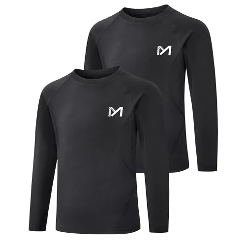 MEETYOO T-Shirt Thermique Garçon sous-vêtement Enfant à Manches Longues Vêtement Chaud Hiver Base Layer Sport Idéal pour Ski Running et Cyclisme