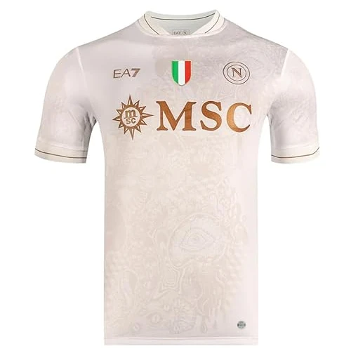 Offerta a tempo: SSC NAPOLI Maglia Gara Away, Sand, EA7 Prodotto Ufficiale, Maglia Calcio 2025/2026, S - 21% da 140.00 € a 110.65 €