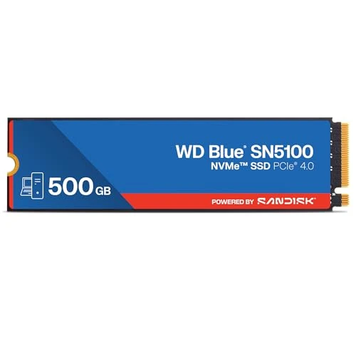 Tijdelijke aanbieding: WD Blue SN5100 NVMe SSD 500 GB (Leessnelheden tot 6600 MB/s, M.2 2280, PCIe Gen 4.0, nCache 4.0, Sandisk 3D CBA NAND-technologie, Aconis True Image) van 116.08 EUR naar 116.08 EUR (korting 0%)