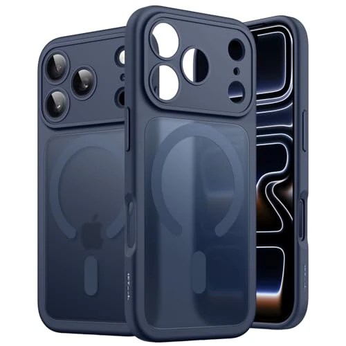 Oferta ograniczona: JETech Magnetyczne Etui dla iPhone 17 Pro 6,3 Cala Kompatybilne z MagSafe, Obiektywem Aparatu Pełna Ochrona, Półprzezroczysty Matowe Tył Szczupły Minimalistyczna Osłona (Ciemnoniebieski) z 40.99 PLN na 40.99 PLN (zniżka 0%)