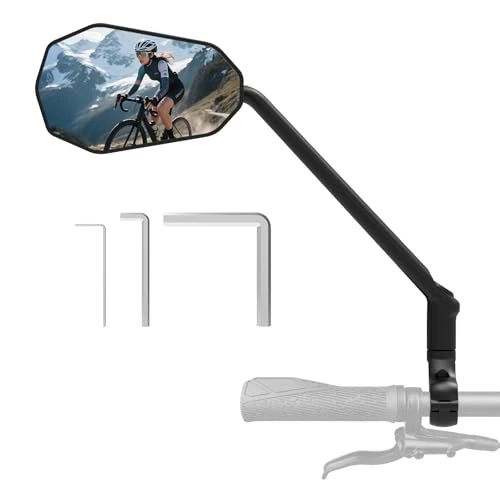 Offerta a tempo: Specchietti per Bicicletta, [1 Pcs-Sinistra] Diyife Specchietto Bici,360° Ruotabile a Tubo Lungo Specchietto Retrovisore Grandangolare,Regolabile Specchietto per e-bike,Monopattino Elettrico,Moto,Bici - 36% da 19.99 € a 12.79 €