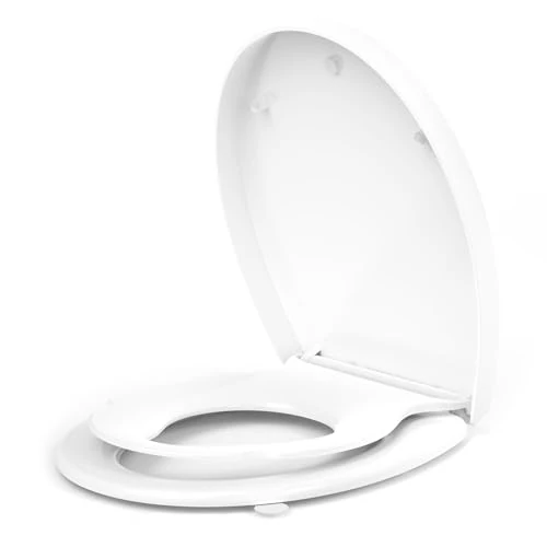 Offre limitée : Abattant WC Familial Forme O, YEAUPE PRO Cuvette Toilette avec Frein de Chute,Lunette de Toilette avec Siège Enfant Magnétique et Charnière Réglable, pour Adultes et Enfants,44,6 x 37,2 CM de 34.99 € à 34.99 € (0.00% de remise)