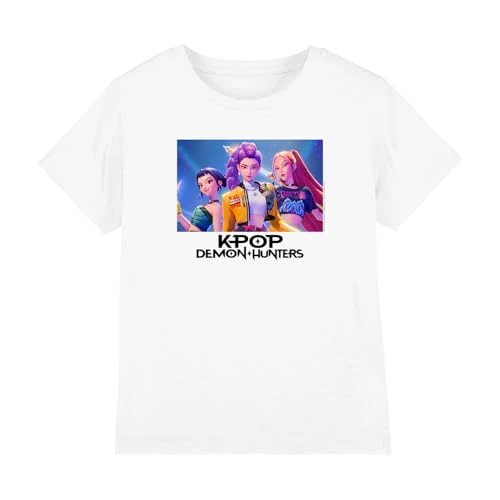 Offerta a tempo: KPOP Demon Hunters Heroic Huntrix Huntrx T-Shirt Bambini, Bianco, 12–13 A - 14% da 18.21 € a 15.61 €