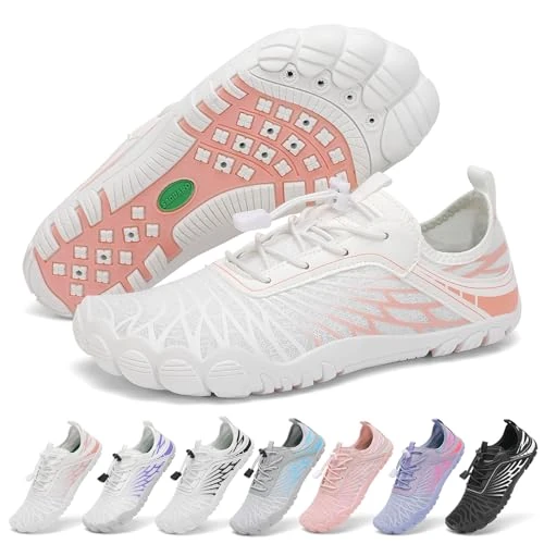 Offre limitée : SAGUARO Chaussures Minimalistes Barefoot Femme Chaussures d'eau Légères et Respirabilité Chaussures Aquatiques Séchage Rapide pour Plage Piscine Mer, Orange, 43 EU de 28.49 € à 28.49 € (0.00% de remise)