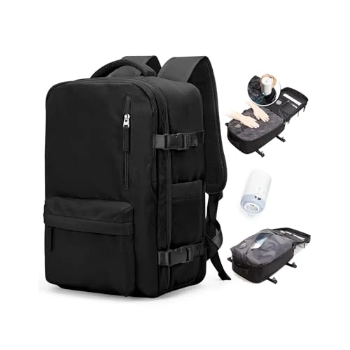 Offerta a tempo: SZSYCN Zaino da Viaggio con Sottovuoto Ryanair 40x30x20 Wizzair Borse da Cabina per Ryanair 40x20x25 Bagaglio a Mano Sottovuoto con pompa,Zaino Casual per Laptop - 19% da 56.99 € a 46.42 €