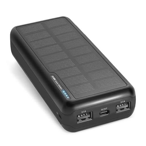 Oferta limitada: SBS Solar PowerBank, 20.000 mAh, Power Bank con Panel Solar, Carga rápida, Carga Inteligente (IC), LED de Carga, USB-C, USB-A, Cargador portátil de Viaje, diseño Compacto, Negro de 29.99 EUR a 29.99 EUR (ahorro 0%)