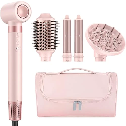 Oferta limitada: MESCOMB 5 en 1 Air Styler & Cepillo Secador de Pelo, Difusor, Secado rápido, Sin Daños por Calor, Sin Frizz par Volumisation para Todo Tipo de Cabello, Bolsa Organizadora de Regalo, Dar Regalos de 129.99 € a 79.99 € (ahorro 38%)