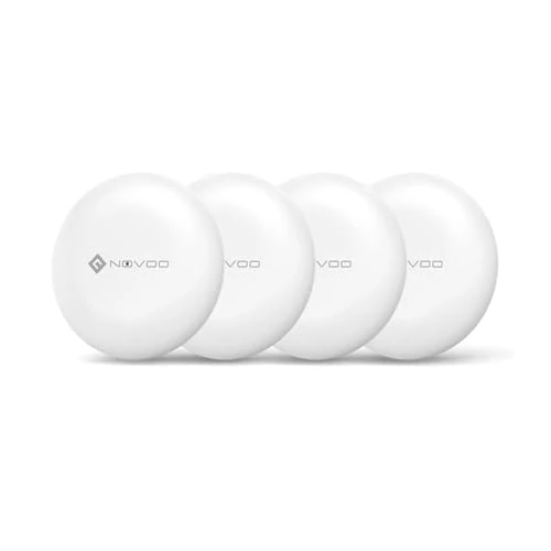Zeitlich begrenztes Angebot: NOVOO Smart Wallet Tracker Tag für Apple & Google Find My, Mini-Bluetooth-Tracker mit lautem Alarm, 80 dB, austauschbarer Akku, Tracker-Etikett für Schlüssel/Pass/Koffer/Badezimmer, 4 Stück von 24.39 € auf 23.11 € (5% Rabatt)