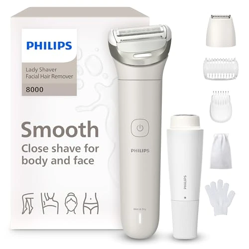 Offerta a tempo: Philips Lady Shaver Serie 8000 - Rasoio senza filo, Wet & Dry, sistema di rasatura a 3 lame, testina di rasatura flessibile,per viso,corpo, gambe e zona bikini,100 minuti di utilizzo,modello BRL159/00 - 19% da 61.99 € a 49.99 €