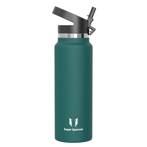 Offerta a tempo: Super Sparrow Borraccia Termica 1200ml - SwivelSip Inox Bottiglia - Senza BPA Borracce Termiche, Borraccia Ergonomica per Bambini, Scuola, Sportiva, Bici, Campeggio, Palestra - 10% da 21.95 € a 19.81 €