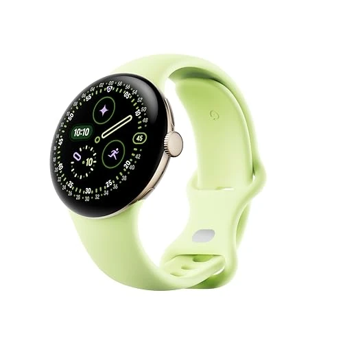 Offre limitée : Google Pixel Watch 4 (41 mm) – Montre connectée Android, Suivi Complet des données de santé et de Remise en Forme – Boîtier en Aluminium Champagne Doré – Bracelet Sport Vert Citron – LTE de 499.00 € à 465.31 € (7% de remise)