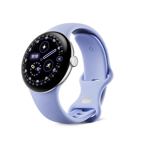 Offerta a tempo: Google Pixel Watch 4 (41 mm) - Smartwatch Android con tracker per fitness e benessere, e assistente virtuale Gemini - Cassa in alluminio argento lucido - Cinturino sportivo viola ametista - LTE - 26% da 499.00 € a 369.00 €