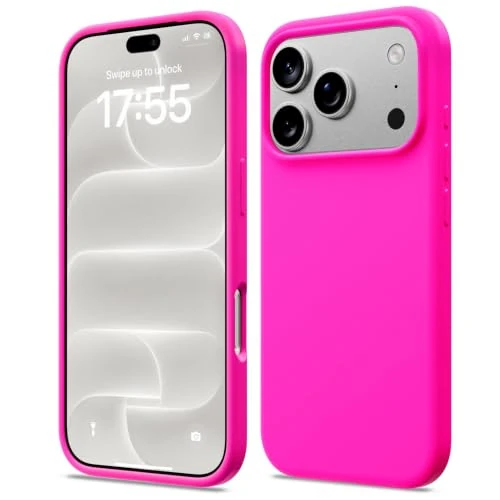 Offerta a tempo: ACRONIX Cover Silicone per iPhone 18 Pro/17 Pro Sottile,Rosa Vivo | Silicone Liquido Premium, Leggera,Tocco Morbido, Custodia Protettiva Antiurto, Resistente ai Graffi - 29% da 20.99 € a 14.99 €