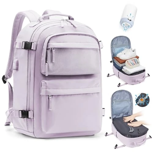 SZLX Vacuum Backpack Carry-on Luggage Women, Airbag Backpack with Vacuum System for Travel, Ryanair Travel Ruscksack Cabin Size with Pump Waterproof Men's Vacuum Suitcase