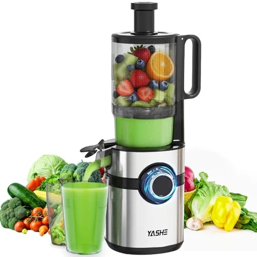 Offre limitee: YASHE Extracteur de jus, juicer machine avec goulotte large de 12,7 cm pour fruits et légumes entiers, presse-agrumes avec auto-alimentation, haut rendement en jus, facile à nettoyer, noir de 109.99 EUR a 69.99 EUR (economie 36%)