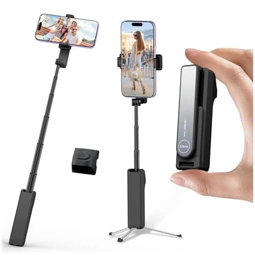 yAyusi Mini Selfie Stick Statief Zwart