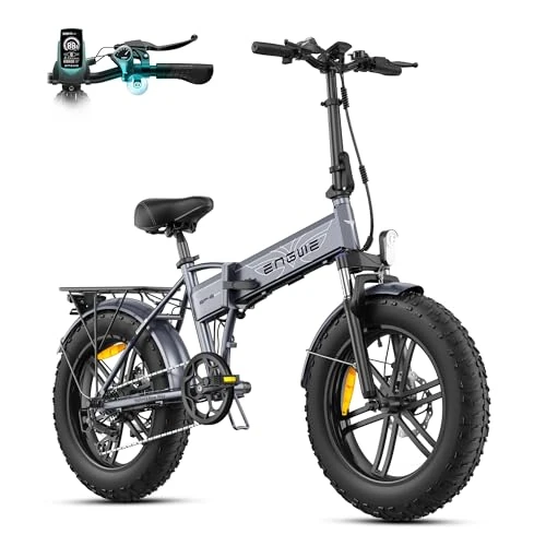 Oferta limitowana: ENGWE Rower Elektryczny dla Dorosłych Składany E-bike | 20''×4.0 Gruby Opona | Zdejmowanym Akumulatorem 48V 13Ah Maksymalny zasięg 120KM | 7-Biegowy EP-2 BOOST (Szary) z 4489.00 zł na 4489.00 zł (oszczędź 0.00%)