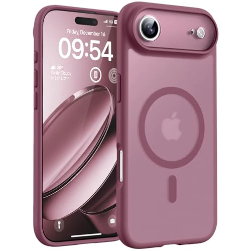 Offerta a tempo: TOCOL Cover Magnetica per iPhone Air 6,5 Pollic, Compatibile con MagSafe, Anello Magnetico Incorporato, Protezione Fotocamera Integrata, Custodia Antiurto per iPhone 17 Air, Prugna - 0.00% da 17.99 € a 17.99 €