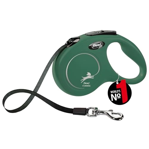 flexi Classic S riem 5 m olijfgroen, rollijn voor honden tot 15 kg