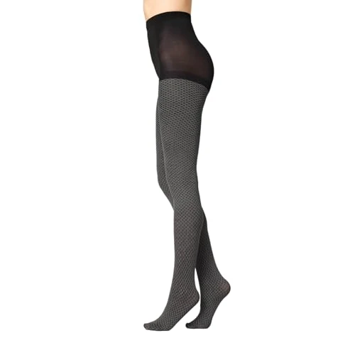 Offerta a tempo: Goldenpoint Donna Collant Jacquard Rombi Bicolore 50 Denari con Tassello Igienico Taglia M Colore Nero - 30% da 10.95 € a 7.67 €