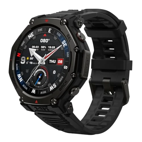 Offerta a tempo: Amazfit T-Rex 3 Pro Smartwatch Outdoor 48mm Display AMOLED in Zaffiro, Ghiera in Titanio, GPS Dual Band, Mappe Offline, 25 Giorni di Autonomia, Torcia Integrata, 10 ATM, 180+ Modalità Sport - 25% da 399.90 € a 298.90 €