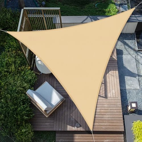 Offerta a tempo: SUNNY GUARD Vela ombreggiante Impermeabile 2.5x2.5x2.5m Tenda a Vela Triangolare,Tenda da Sole per Esterno Protezione Raggi UV per Giardino Esterno terrazza, Sabbia - 5% da 23.99 € a 22.79 €