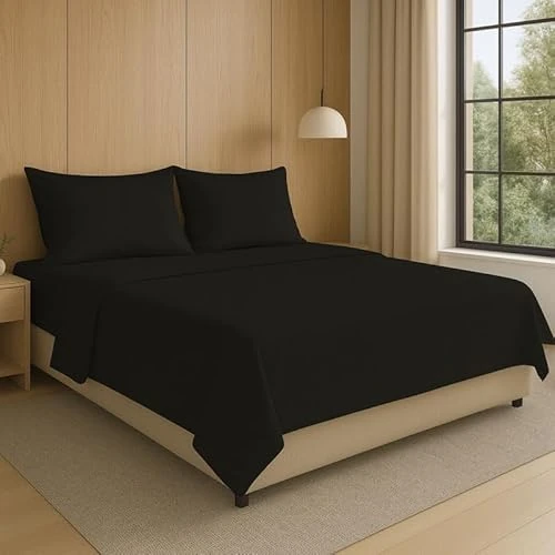 NARCISO Parure de Lit 180x200 en Microfibre avec Texture en Relief Made in Italy, 1 Drap Housse 180x200, 1 Drap Plat 240x290, 2 Taie d'oreiller 50x80