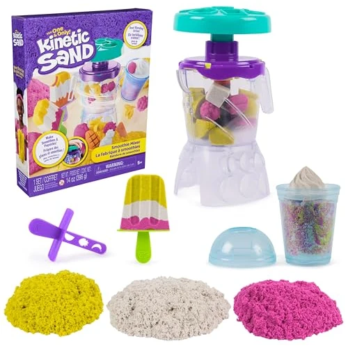 Offerta a tempo: Kinetic Sand, Set dei Frullati Golosi, con 396 g di Sabbia da Gioco, Attrezzi e Formina Ghiacciolo, Cibo Giocattolo, Giocattoli Artistici per Bambine e Bambini, 5+ Anni - 0.00% da 20.95 € a 20.95 €