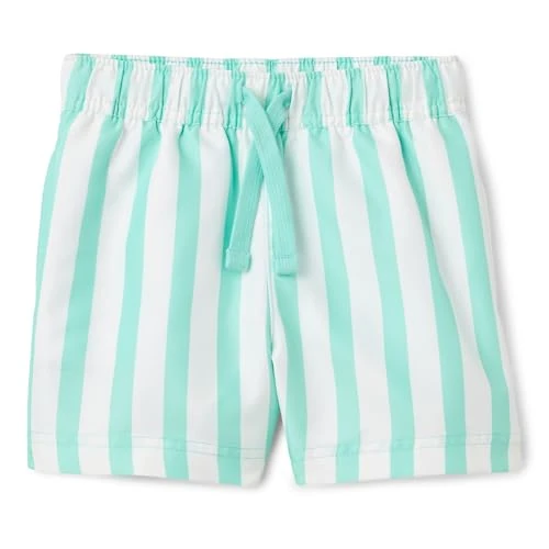 Offre limitée : Amazon Essentials Short de Bain Long à Séchage Rapide Garçon, Vert Menthe Vif Rayures, 4 Ans de 16.90 € à 16.90 € (0.00% de remise)