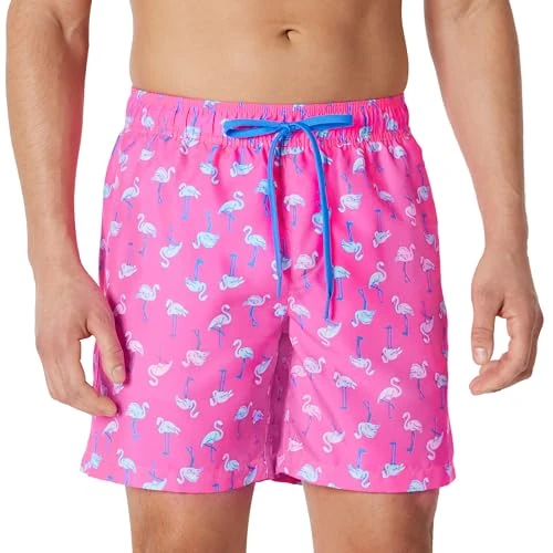 Offre limitée : Amazon Essentials Short de Bain avec Doublure en Maille, Poches et Fermeture à Cordon Homme, Rose Vif Flamant Rose, M de 15.10 € à 11.22 € (26% de remise)
