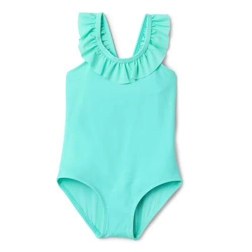 Offerta a tempo: Amazon Essentials Costume da Bagno Intero con Bordo a Balze Bambine e ragazze, Verde Menta Brillante, 11-12 anni - 12% da 16.90 € a 14.80 €
