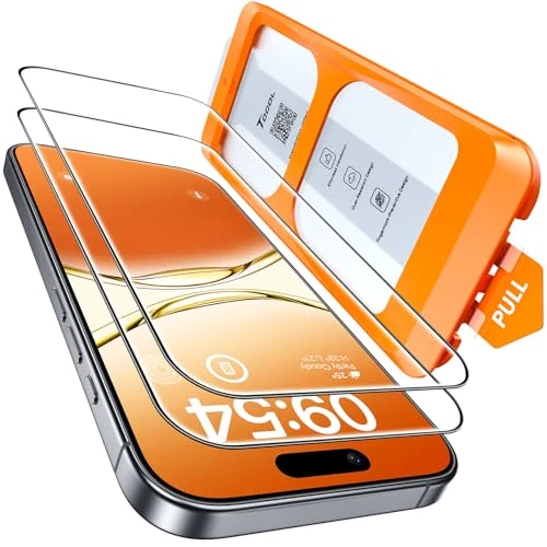 Limited offer: TOCOL for iPhone 17 Screen Protector 6.3 inch 9H Hardness Military Grade Shatterproof HD Tempered Glass for Full Coverage Protection 2 Pack from 12.01 EUR to 9.49 EUR (save 21%)
